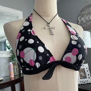 Y2k cherry bikini top